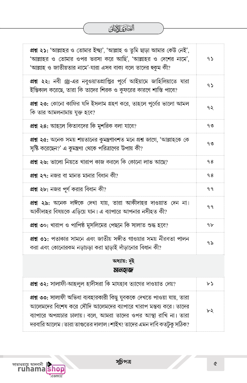 ফাতাওয়ায়ে আলবানী - Image 5