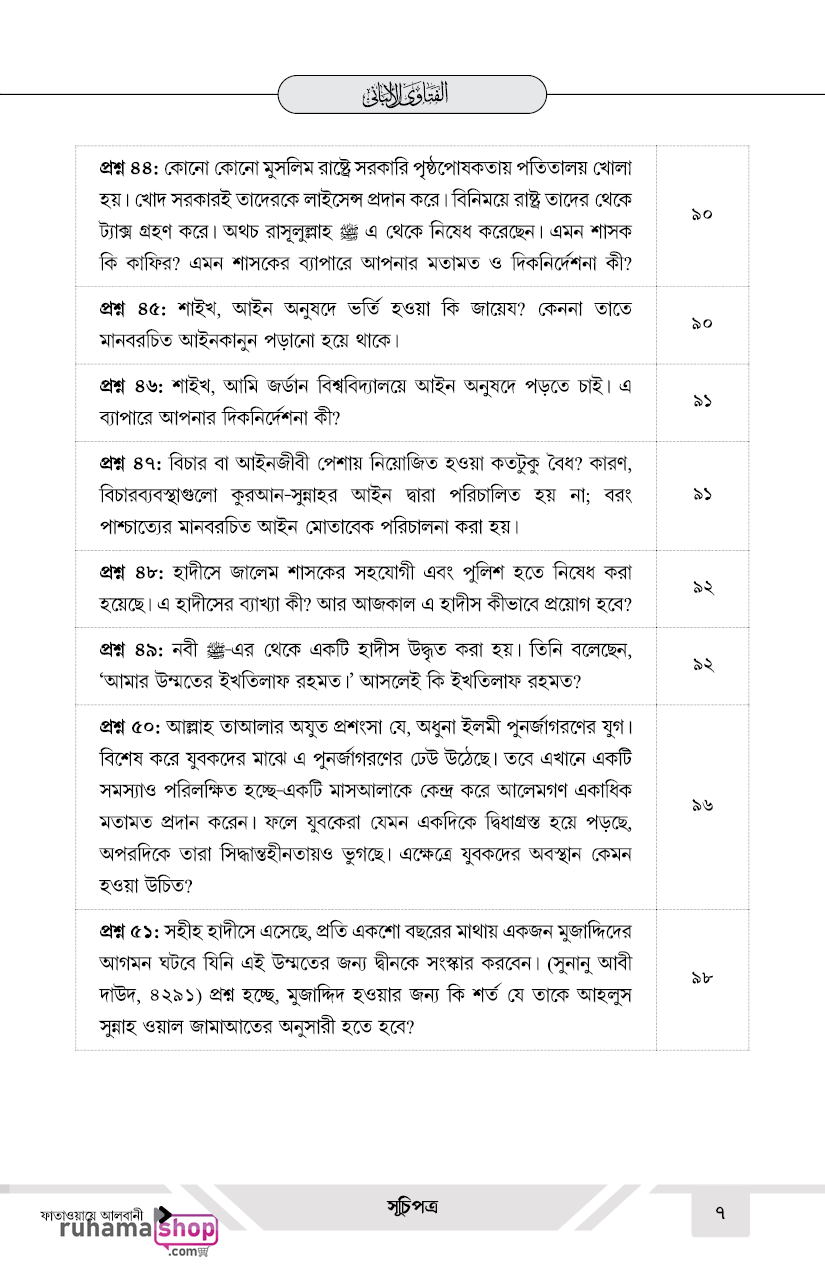 ফাতাওয়ায়ে আলবানী - Image 7